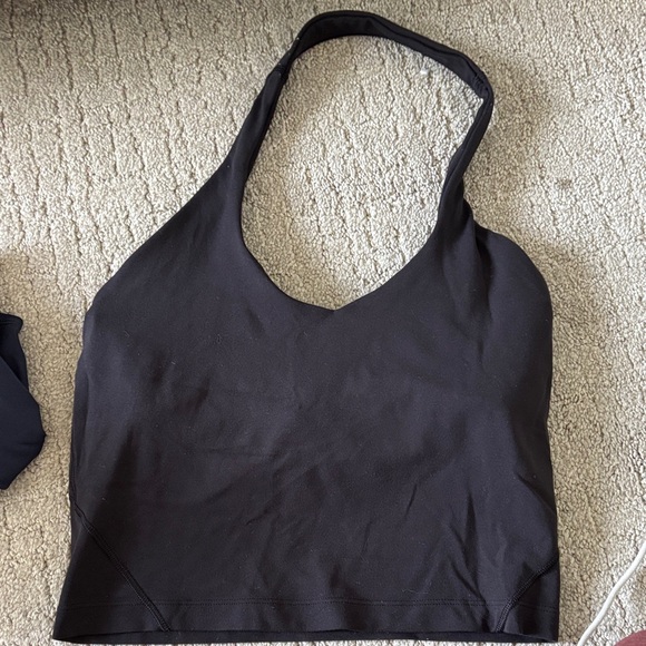 lululemon athletica Tops - Lululemon Black Halter Top Size 4